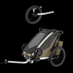 Kinderen Thule Fietstrailerbundels|Fietstrailerbundels-Chariot Cross 2 single jogging Bundle
